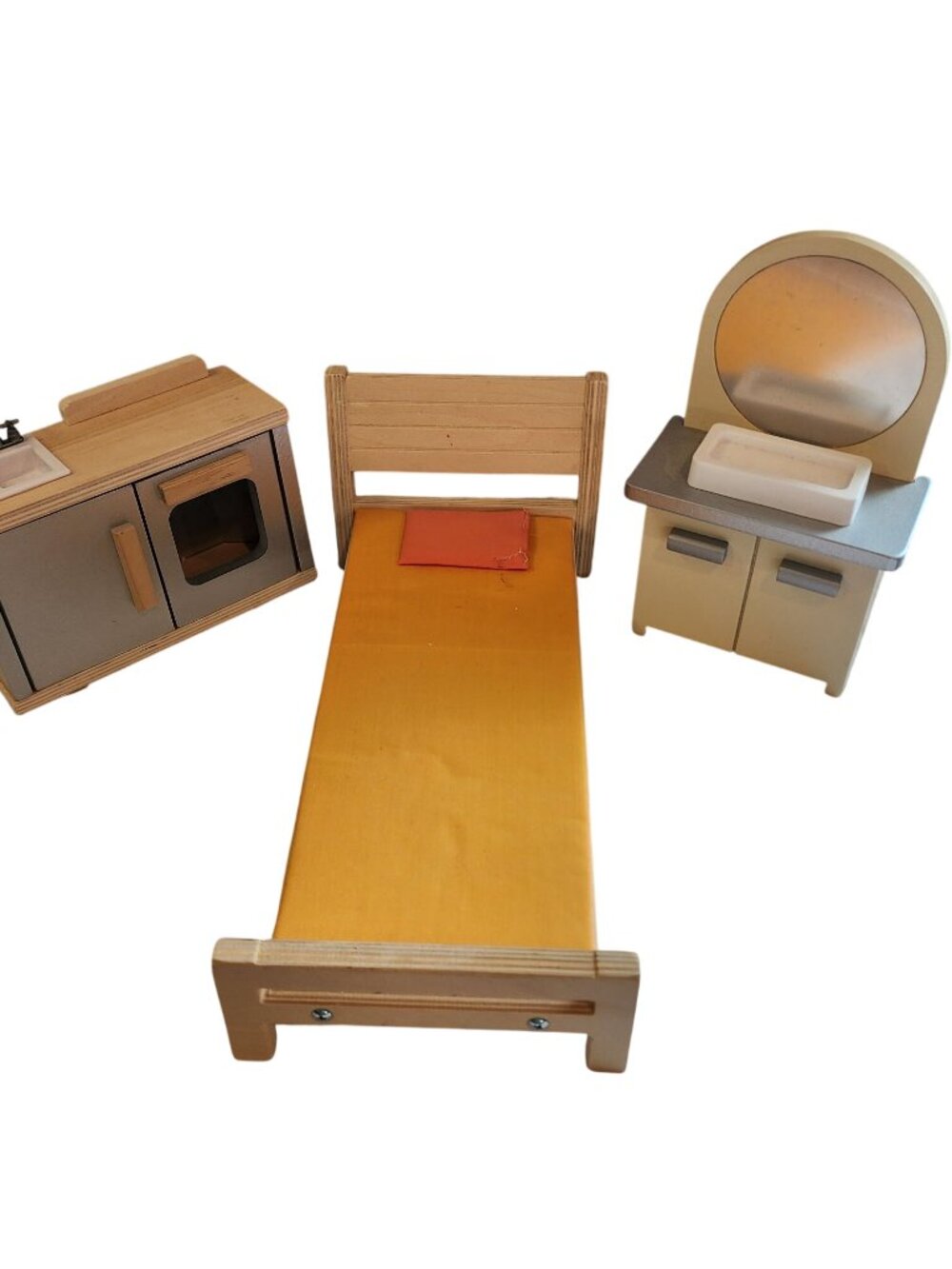 Kidcraft Wooden Doll Furniture Bed Kitchen Sink Bathroom vanity